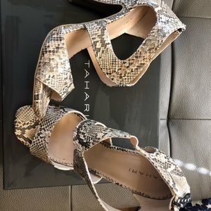 Tahari snake skin heels